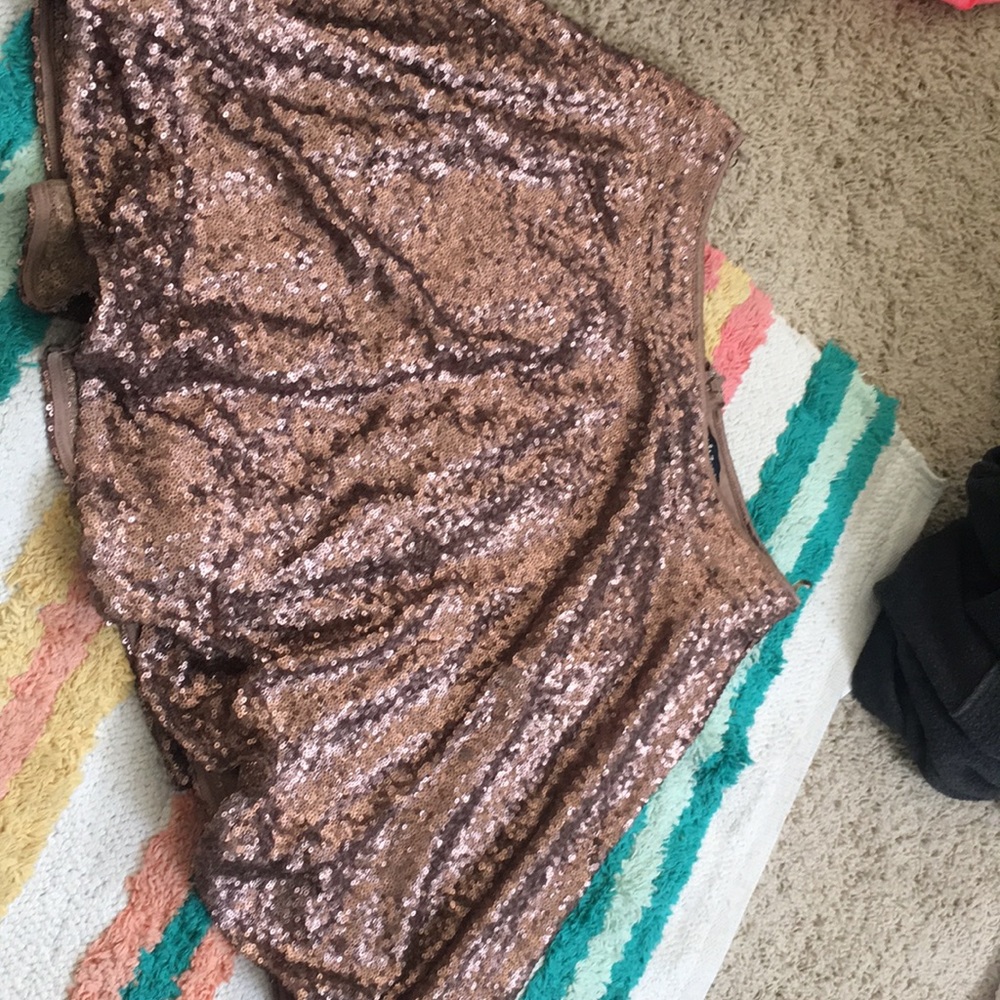 Gold sequin skirt